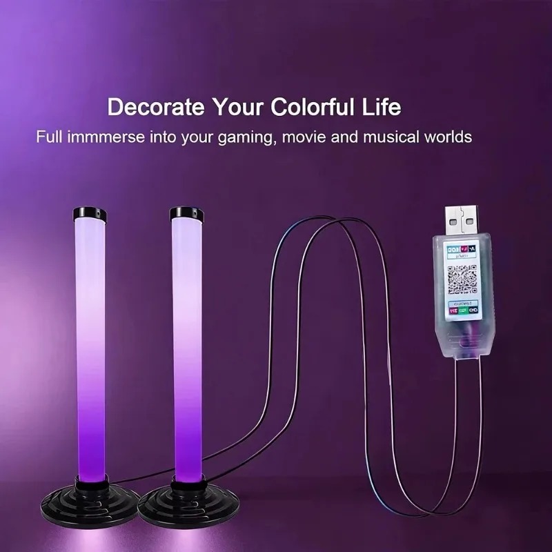 2PCS 120CM RGB Floor Lamp, Sou - Esports Gaming Setup recension och pris