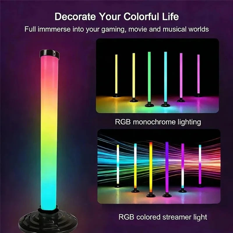 2PCS 120CM RGB Floor Lamp, Sou - Esports Gaming Setup recension och pris