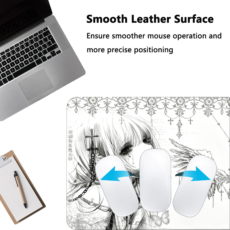 Leather Mousepad Black White A - Mouse Gaming Esports recension och pris