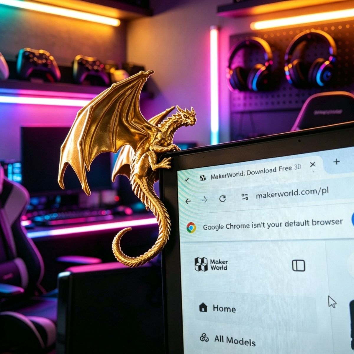 Cool Dragon Lying Figure Monit - Esports Gaming Setup recension och pris